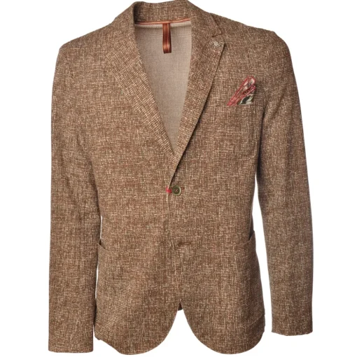 BoB Company Jackets-- Single-Breasted Model Jacket with Two Buttons - Rust - Jacket - Made in Italy - Luxury Exclusive Collection - Avvenice