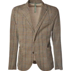 BoB Company Jackets-- Single-Breasted Jacket in Textured Fabric - Beige - Jacket - Made in Italy - Luxury Exclusive Collection - Avvenice