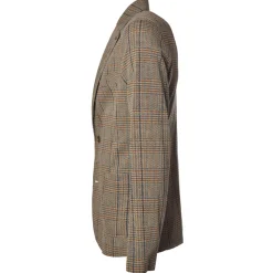BoB Company Jackets-- Single-Breasted Jacket in Textured Fabric - Beige - Jacket - Made in Italy - Luxury Exclusive Collection - Avvenice