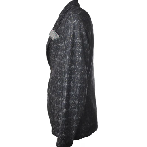BoB Company Jackets-- Single-Breasted Jacket with Two Buttons - Blue/Gray - Jacket - Made in Italy - Luxury Exclusive Collection - Avvenice