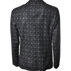 BoB Company Jackets-- Single-Breasted Jacket with Two Buttons - Blue/Gray - Jacket - Made in Italy - Luxury Exclusive Collection - Avvenice