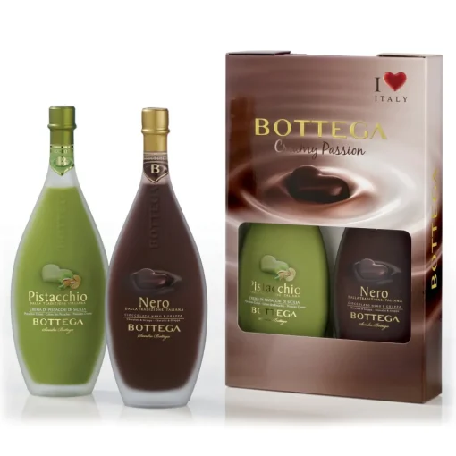Bottega Spirits-- Creamy Passion - Bipack Black and Pistachio - Cremes - Liqueurs and Spirits - Avvenice