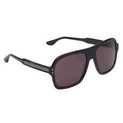 Bottega Veneta Sunglasses & Eyewear-- Acetate Aviator Classic Sunglasses - Black Grey - Sunglasses - Eyewear - Avvenice