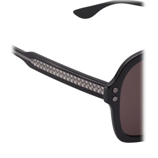Bottega Veneta Sunglasses & Eyewear-- Acetate Aviator Classic Sunglasses - Black Grey - Sunglasses - Eyewear - Avvenice