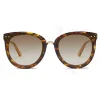 Bottega Veneta Sunglasses & Eyewear-- Acetate and Metal Pantos Sunglasses - Brown Havana - Sunglasses - Eyewear - Avvenice