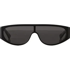 Bottega Veneta Sunglasses & Eyewear-- Acetate Mask Sunglasses - Black Grey - Sunglasses - Eyewear - Avvenice