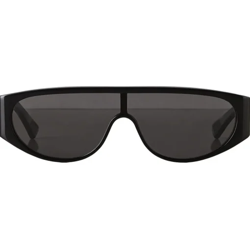 Bottega Veneta Sunglasses & Eyewear-- Acetate Mask Sunglasses - Black Grey - Sunglasses - Eyewear - Avvenice