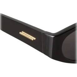 Bottega Veneta Sunglasses & Eyewear-- Acetate Mask Sunglasses - Black Grey - Sunglasses - Eyewear - Avvenice