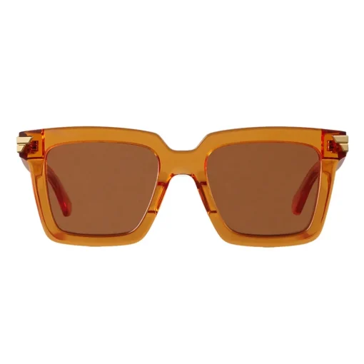Bottega Veneta Sunglasses & Eyewear-- Acetate Square Oversize Sunglasses - Orange - Sunglasses - Eyewear - Avvenice