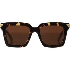 Bottega Veneta Sunglasses & Eyewear-- Acetate Square Oversize Sunglasses - Havana Brown - Sunglasses - Eyewear - Avvenice