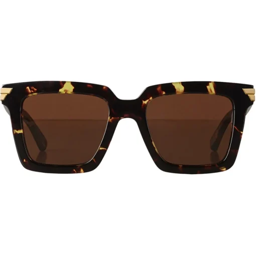 Bottega Veneta Sunglasses & Eyewear-- Acetate Square Oversize Sunglasses - Havana Brown - Sunglasses - Eyewear - Avvenice