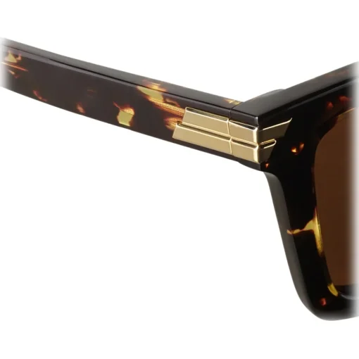 Bottega Veneta Sunglasses & Eyewear-- Acetate Square Oversize Sunglasses - Havana Brown - Sunglasses - Eyewear - Avvenice