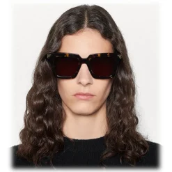 Bottega Veneta Sunglasses & Eyewear-- Acetate Square Oversize Sunglasses - Havana Brown - Sunglasses - Eyewear - Avvenice