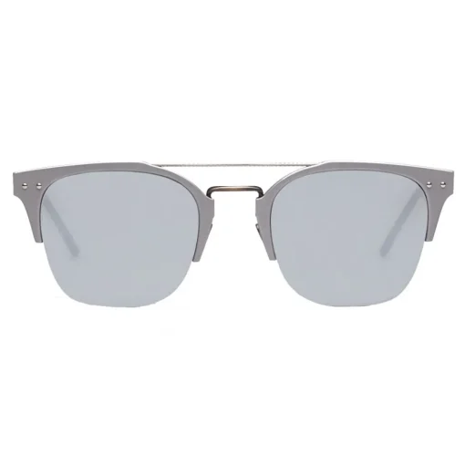 Bottega Veneta Sunglasses & Eyewear-- Alluminium Classic Sunglasses - Black Gray Silver - Sunglasses - Eyewear - Avvenice