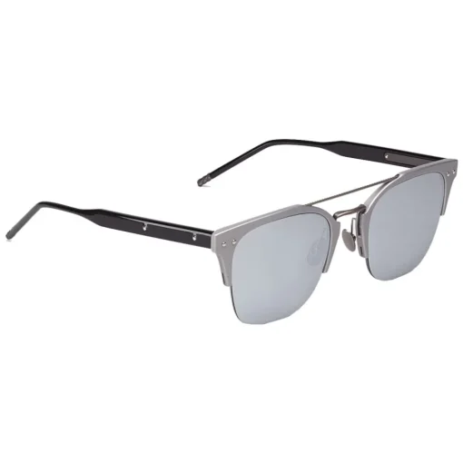 Bottega Veneta Sunglasses & Eyewear-- Alluminium Classic Sunglasses - Black Gray Silver - Sunglasses - Eyewear - Avvenice