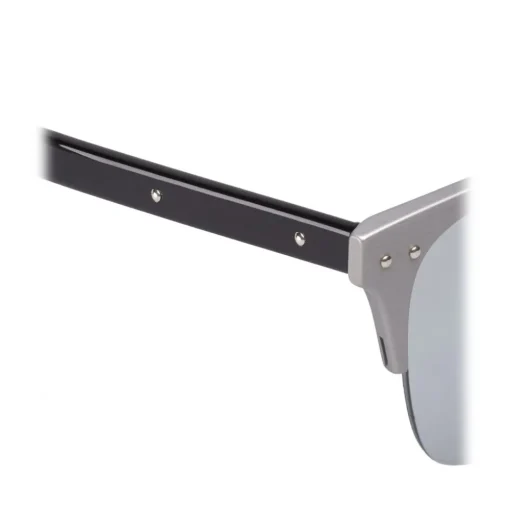 Bottega Veneta Sunglasses & Eyewear-- Alluminium Classic Sunglasses - Black Gray Silver - Sunglasses - Eyewear - Avvenice