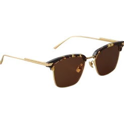 Bottega Veneta Sunglasses & Eyewear-- Clubmaster Sunglasses - Brown Havana - Sunglasses - Eyewear - Avvenice