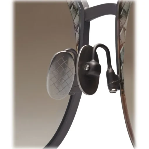 Bottega Veneta Sunglasses & Eyewear-- Cross Metal Cat Eye Sunglasses - Ruthenium Green - Sunglasses - Eyewear - Avvenice