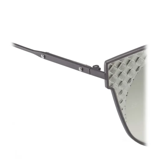 Bottega Veneta Sunglasses & Eyewear-- Cross Metal Cat Eye Sunglasses - Ruthenium Green - Sunglasses - Eyewear - Avvenice