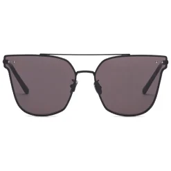 Bottega Veneta Sunglasses & Eyewear-- Cross Metal Square Sunglasses - Black Grey - Sunglasses - Eyewear - Avvenice
