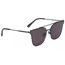 Bottega Veneta Sunglasses & Eyewear-- Cross Metal Square Sunglasses - Black Grey - Sunglasses - Eyewear - Avvenice