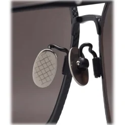 Bottega Veneta Sunglasses & Eyewear-- Cross Metal Square Sunglasses - Black Grey - Sunglasses - Eyewear - Avvenice