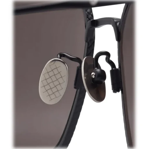 Bottega Veneta Sunglasses & Eyewear-- Cross Metal Square Sunglasses - Black Grey - Sunglasses - Eyewear - Avvenice