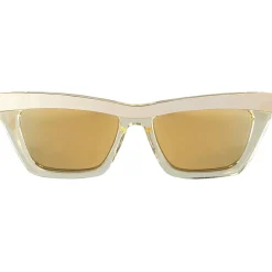 Bottega Veneta Sunglasses & Eyewear-- D-Frame Sunglasses - Champagne Gold - Sunglasses - Eyewear - Avvenice