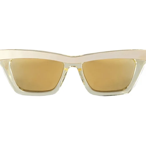 Bottega Veneta Sunglasses & Eyewear-- D-Frame Sunglasses - Champagne Gold - Sunglasses - Eyewear - Avvenice