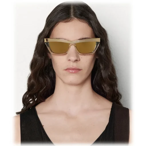 Bottega Veneta Sunglasses & Eyewear-- D-Frame Sunglasses - Champagne Gold - Sunglasses - Eyewear - Avvenice