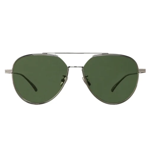 Bottega Veneta Sunglasses & Eyewear-- Metal Aviator Sunglasses - Ruthenium Green - Sunglasses - Eyewear - Avvenice