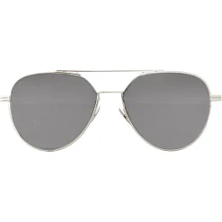 Bottega Veneta Sunglasses & Eyewear-- Metal Aviator Sunglasses - Shiny Silver - Sunglasses - Eyewear - Avvenice