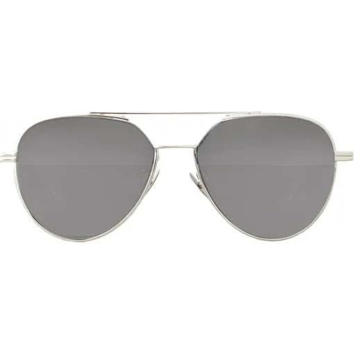 Bottega Veneta Sunglasses & Eyewear-- Metal Aviator Sunglasses - Shiny Silver - Sunglasses - Eyewear - Avvenice
