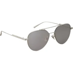 Bottega Veneta Sunglasses & Eyewear-- Metal Aviator Sunglasses - Shiny Silver - Sunglasses - Eyewear - Avvenice