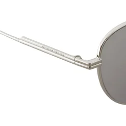 Bottega Veneta Sunglasses & Eyewear-- Metal Aviator Sunglasses - Shiny Silver - Sunglasses - Eyewear - Avvenice