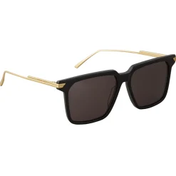 Bottega Veneta Sunglasses & Eyewear-- Metal Oversize Square Sunglasses - Black Grey - Sunglasses - Eyewear - Avvenice