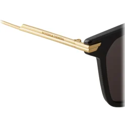 Bottega Veneta Sunglasses & Eyewear-- Metal Oversize Square Sunglasses - Black Grey - Sunglasses - Eyewear - Avvenice