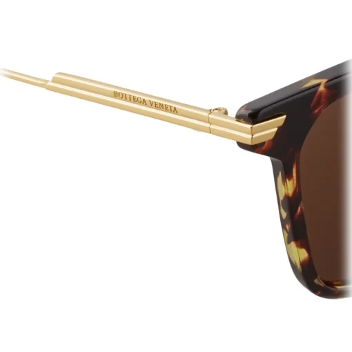 Bottega Veneta Sunglasses & Eyewear-- Metal Oversize Square Sunglasses - Brown Havana - Sunglasses - Eyewear - Avvenice