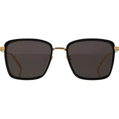 Bottega Veneta Sunglasses & Eyewear-- Rectangular Sunglasses - Black Gold - Sunglasses - Eyewear - Avvenice