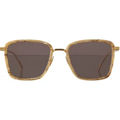 Bottega Veneta Sunglasses & Eyewear-- Rectangular Sunglasses - Brown Beige - Sunglasses - Eyewear - Avvenice