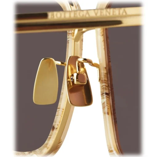 Bottega Veneta Sunglasses & Eyewear-- Rectangular Sunglasses - Brown Beige - Sunglasses - Eyewear - Avvenice
