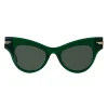 Bottega Veneta Sunglasses & Eyewear-- The Original 04 Cat Eye Sunglasses - Green - Sunglasses - Eyewear - Avvenice