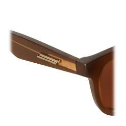 Bottega Veneta Sunglasses & Eyewear-- The Original 01 D Classic Sunglasses - Brown - Sunglasses - Eyewear - Avvenice