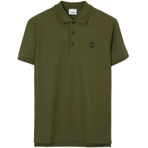 Burberry T-shirt-- Cotton Polo Shirt - Olive - Exclusive Collection - Avvenice