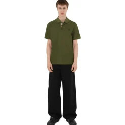 Burberry T-shirt-- Cotton Polo Shirt - Olive - Exclusive Collection - Avvenice