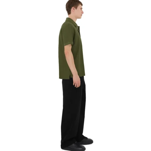 Burberry T-shirt-- Cotton Polo Shirt - Olive - Exclusive Collection - Avvenice