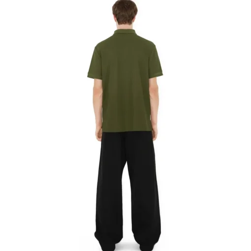 Burberry T-shirt-- Cotton Polo Shirt - Olive - Exclusive Collection - Avvenice