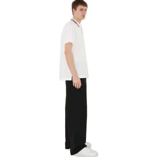 Burberry T-shirt-- Cotton Polo Shirt - White - Exclusive Collection - Avvenice