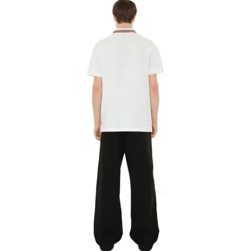 Burberry T-shirt-- Cotton Polo Shirt - White - Exclusive Collection - Avvenice