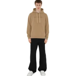 Burberry Sweatshirts-- Logo Cotton Hoodie - Camel - Exclusive Collection - Avvenice